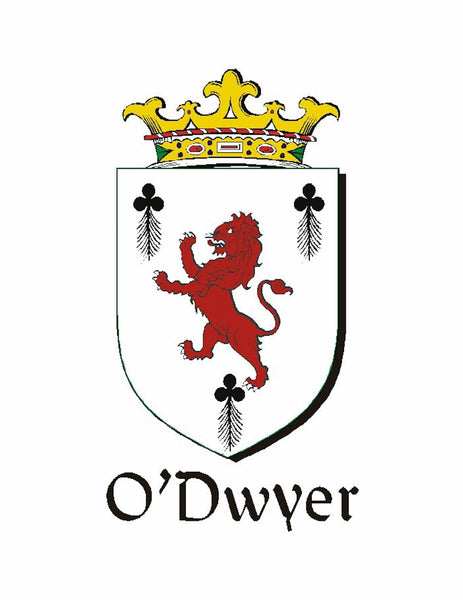 O'Dwyer Irish Claddagh Coat of Arms Badge