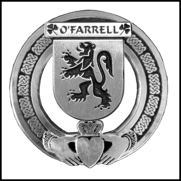 O'Farrell Irish Claddagh Coat of Arms Badge