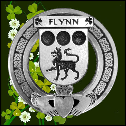 Flynn Irish Claddagh Coat of Arms Badge