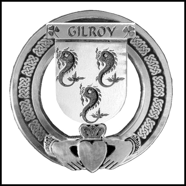 Gilroy Irish Claddagh Coat of Arms Badge