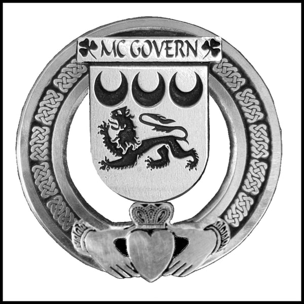 McGovern Irish Claddagh Coat of Arms Badge