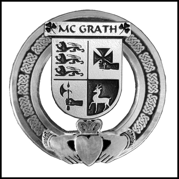 McGrath Irish Claddagh Coat of Arms Badge