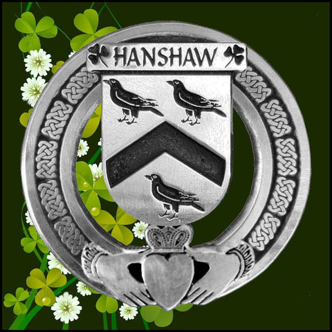 Hanshaw Irish Claddagh Coat of Arms Badge
