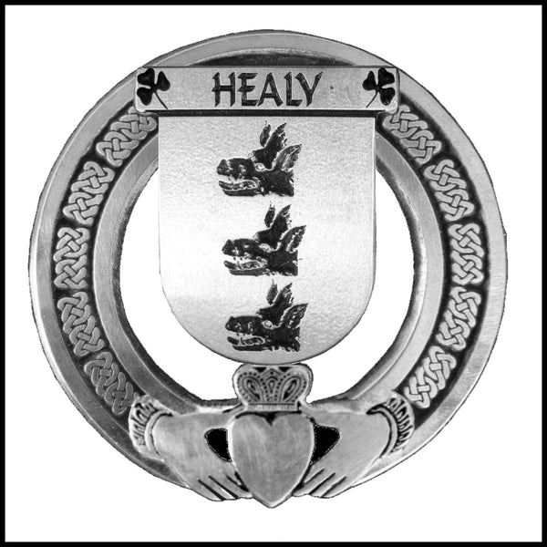 Healy Irish Claddagh Coat of Arms Badge