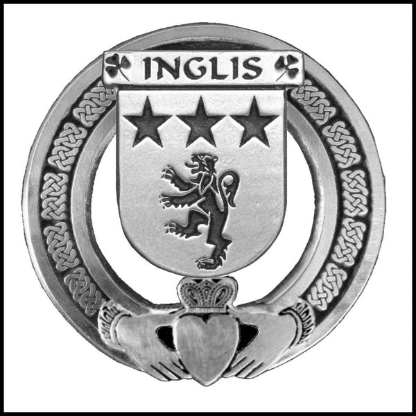 Inglis Irish Claddagh Coat of Arms Badge