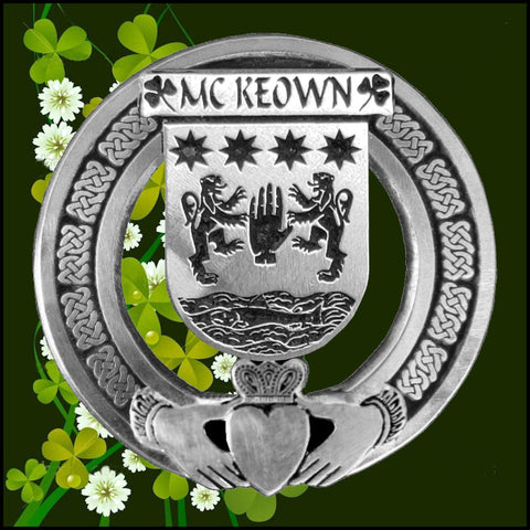 McKeown Irish Claddagh Coat of Arms Badge