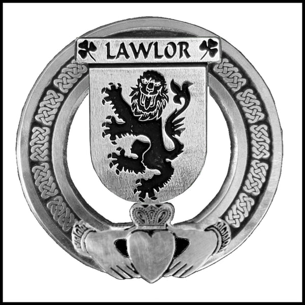 Lawlor Irish Claddagh Coat of Arms Badge