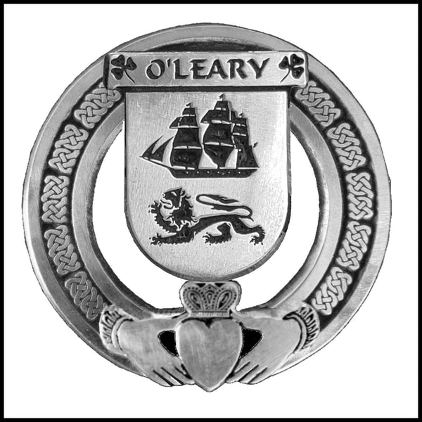 O'Leary Irish Claddagh Coat of Arms Badge
