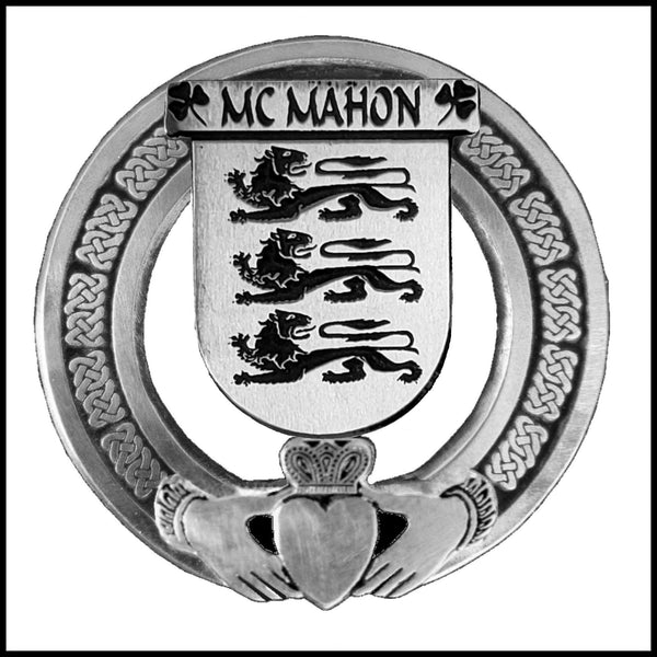McMahon Irish Claddagh Coat of Arms Badge