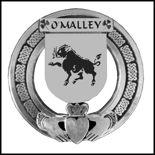 O'Malley Irish Claddagh Coat of Arms Badge