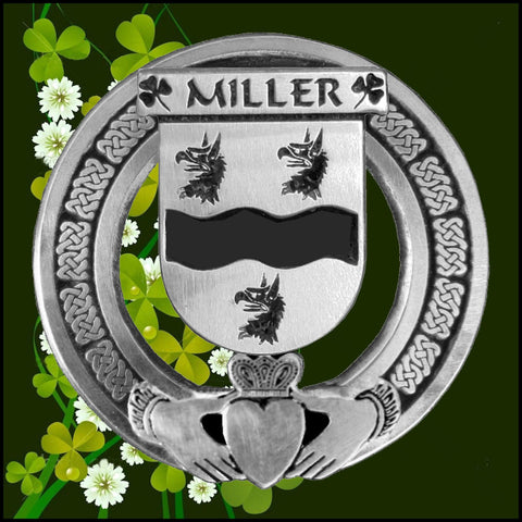 Miller Claire Irish Claddagh Coat of Arms Badge