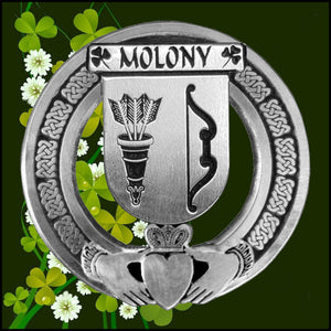 Molony Irish Claddagh Coat of Arms Badge
