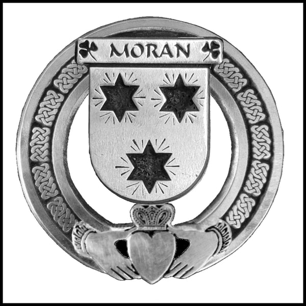Moran  Irish Claddagh Coat of Arms Badge