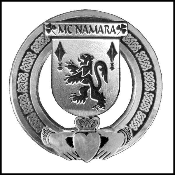 McNamara Irish Claddagh Coat of Arms Badge