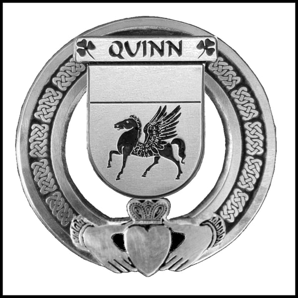 Quinn Irish Claddagh Coat of Arms Badge