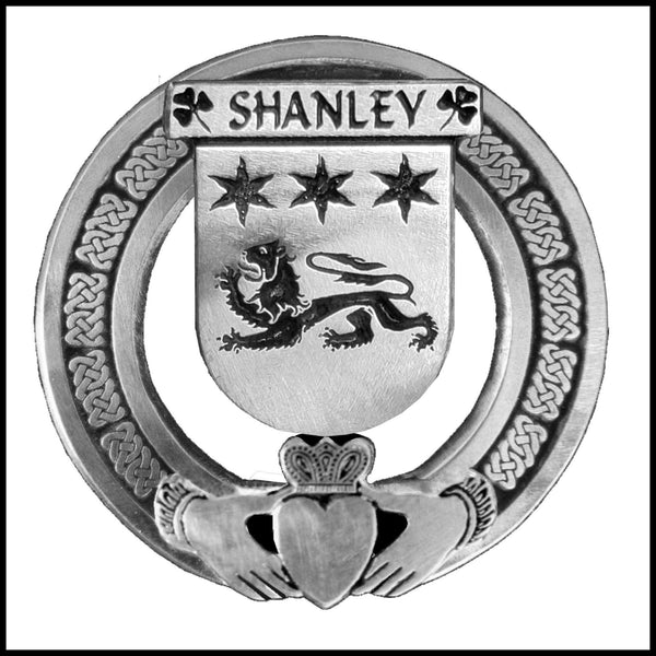 Shanley Irish Claddagh Coat of Arms Badge