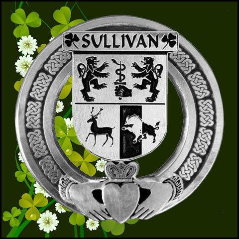 Sullivan Irish Claddagh Coat of Arms Badge