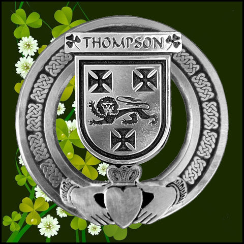 Thompson Irish Claddagh Coat of Arms Badge