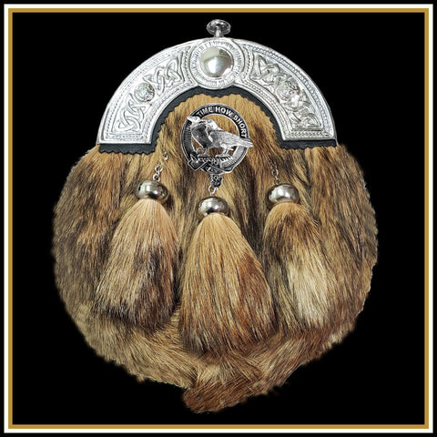 Akins Scottish Clan Crest Badge Dress Fur Sporran