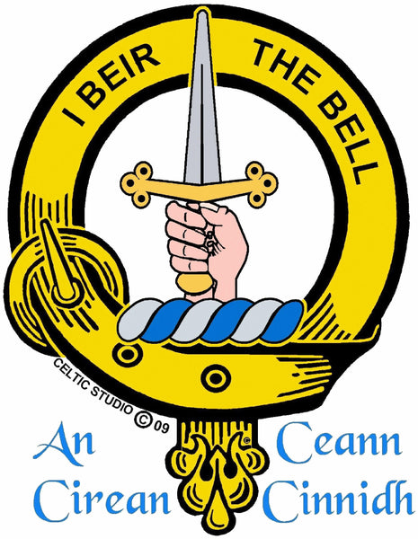 Bell Scottish Clan Crest Badge Dress Fur Sporran