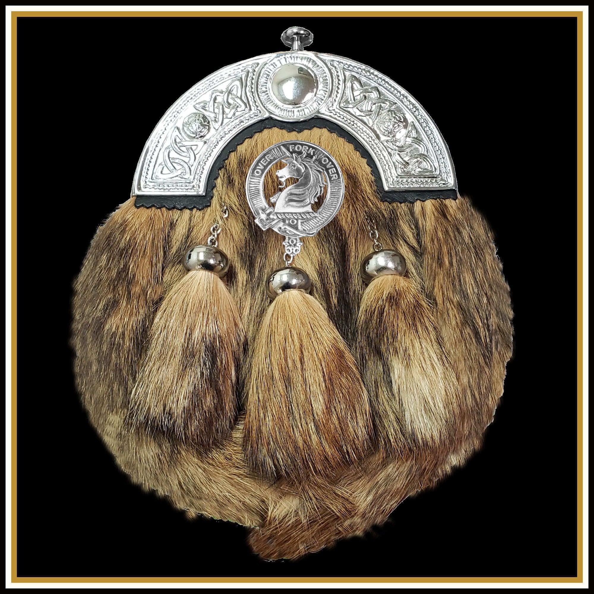 Cunningham Scottish Clan Crest Badge Dress Fur Sporran