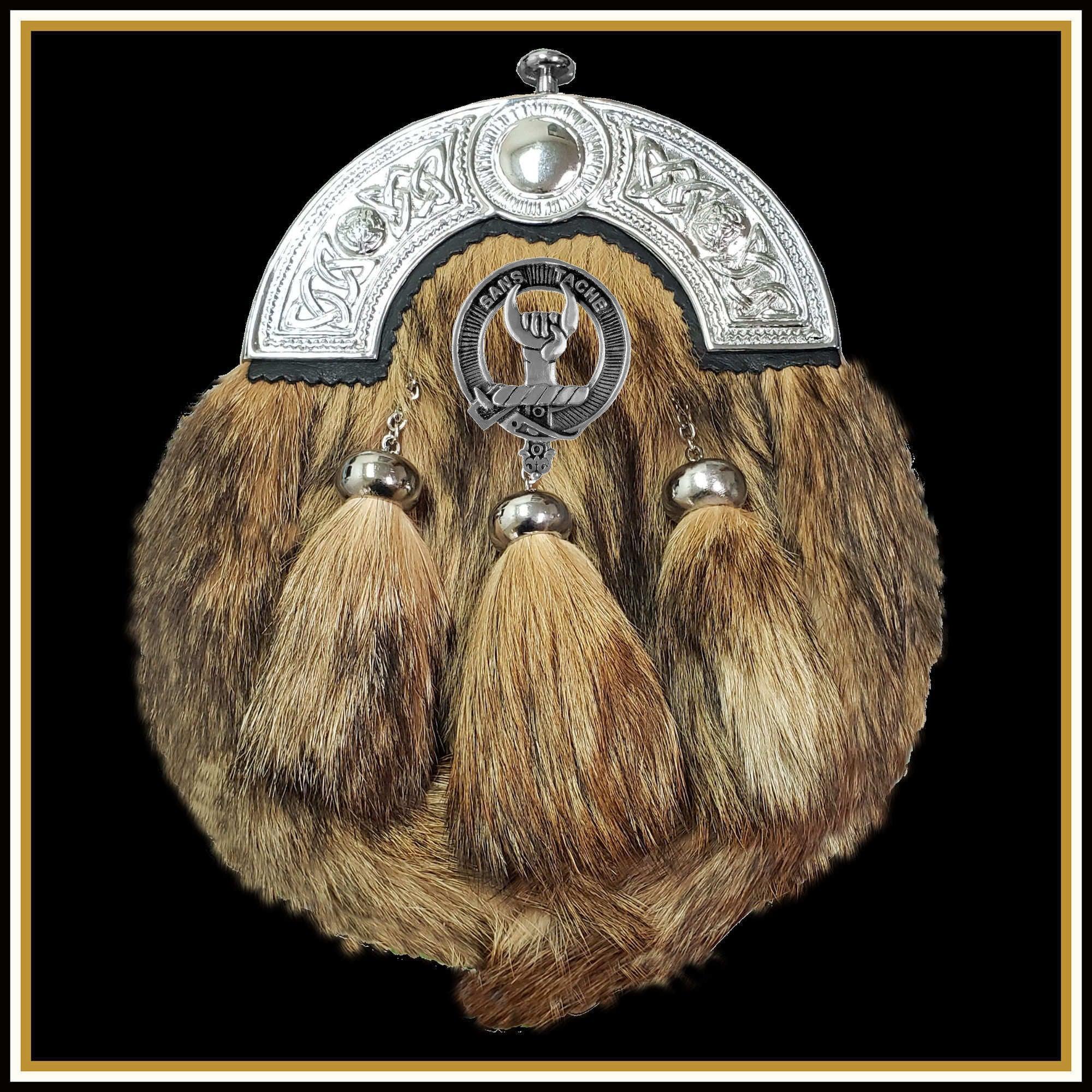 Napier Scottish Clan Crest Badge Dress Fur Sporran