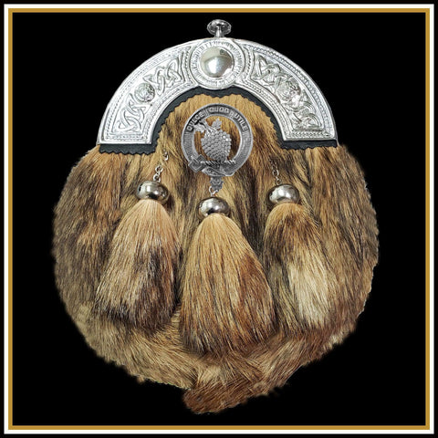 Strang Scottish Clan Crest Badge Dress Fur Sporran