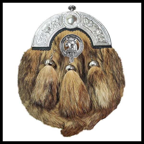 Turnbull Scottish Clan Crest Badge Dress Fur Sporran