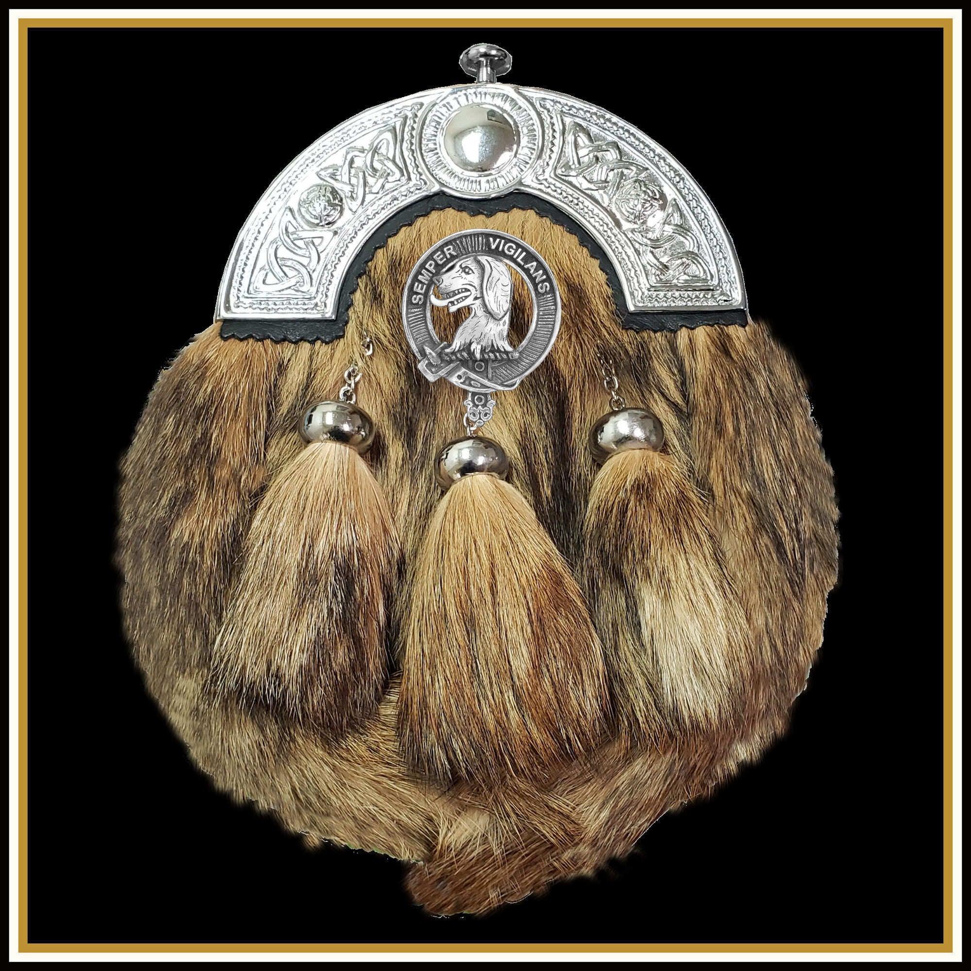 Wilson (Hound) Scottish Clan Crest Badge Dress Fur Sporran