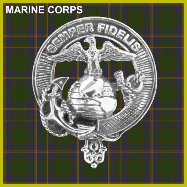 United States Marine Corps Badge Plaid Brooch - Officially Licensed Product of the Marine Corps