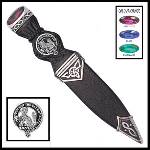 Gow Interlace Clan Crest Sgian Dubh, Scottish Knife