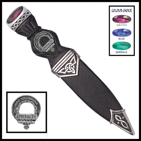 Greirson Interlace Clan Crest Sgian Dubh, Scottish Knife