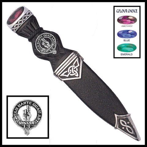 Logie Interlace Clan Crest Sgian Dubh, Scottish Knife