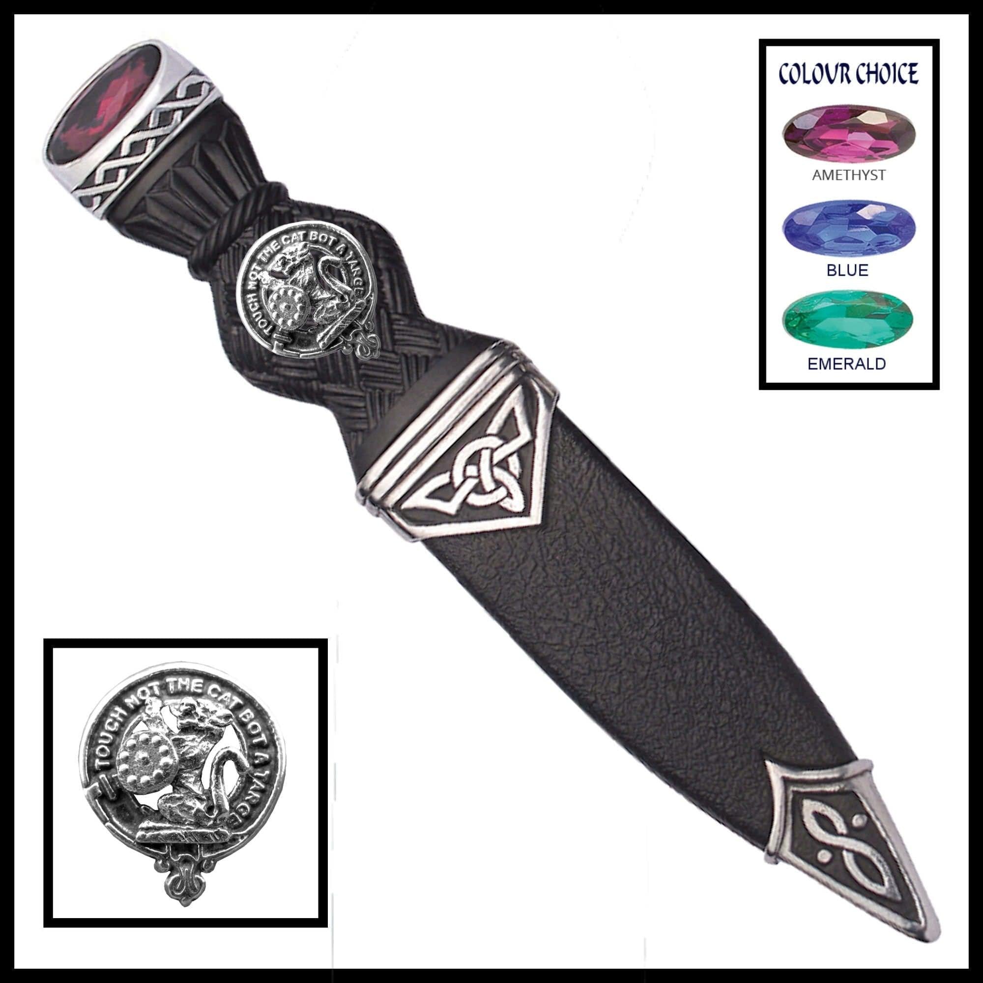 MacBain Interlace Clan Crest Sgian Dubh, Scottish Knife