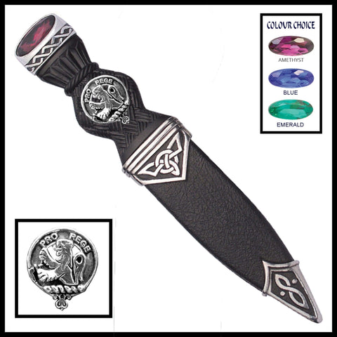 MacFie Interlace Clan Crest Sgian Dubh, Scottish Knife