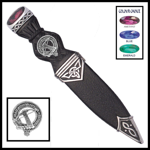 MacInnes  Interlace Clan Crest Sgian Dubh, Scottish Knife