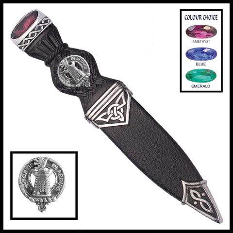 Middleton Interlace Clan Crest Sgian Dubh, Scottish Knife