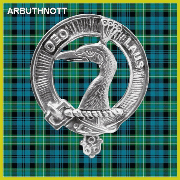 Arbuthnott Clan Badge Scottish Plaid Brooch