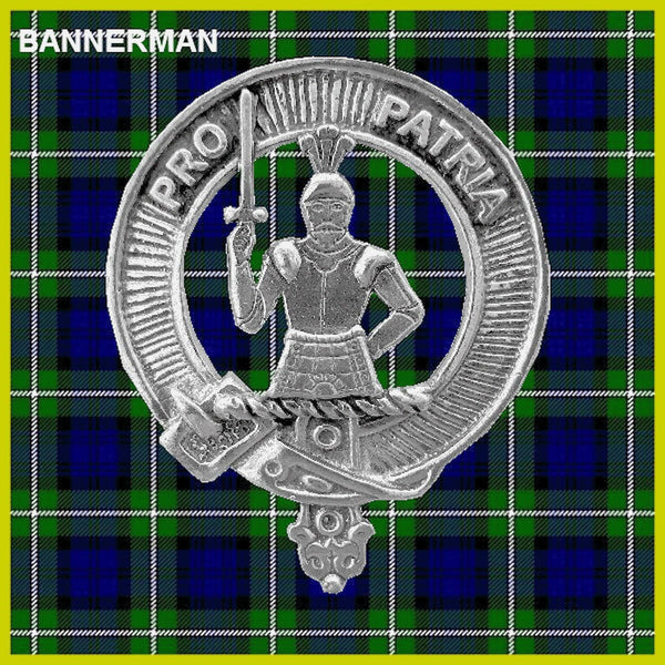 Bannerman Clan Badge Scottish Plaid Brooch