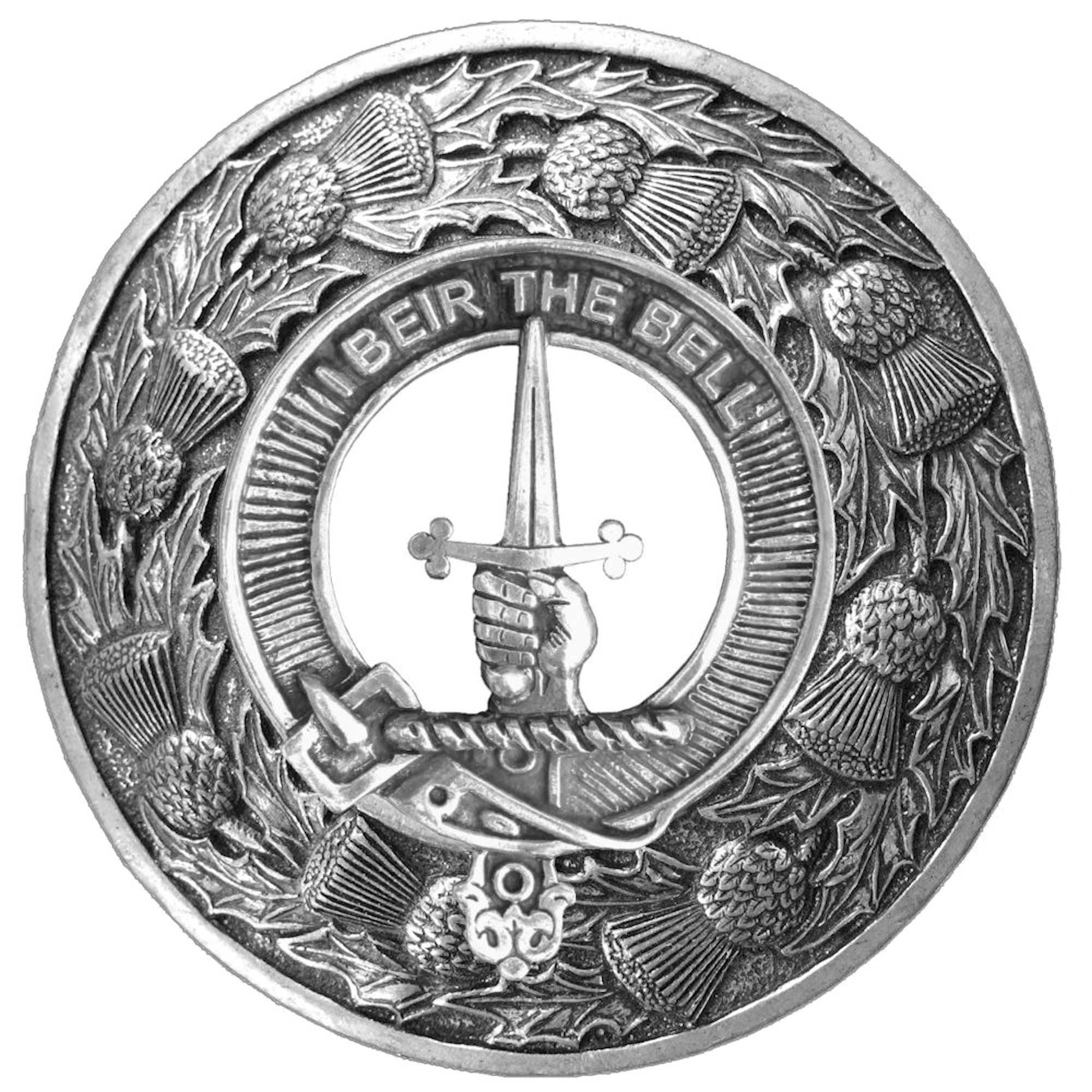 Bell Clan Badge Scottish Plaid Brooch