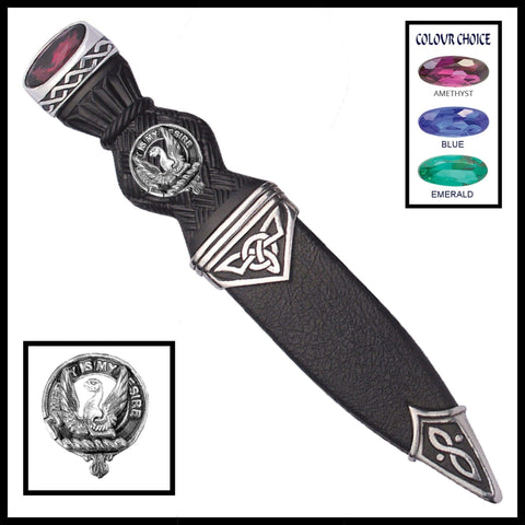 Wishart Interlace Clan Crest Sgian Dubh, Scottish Knife