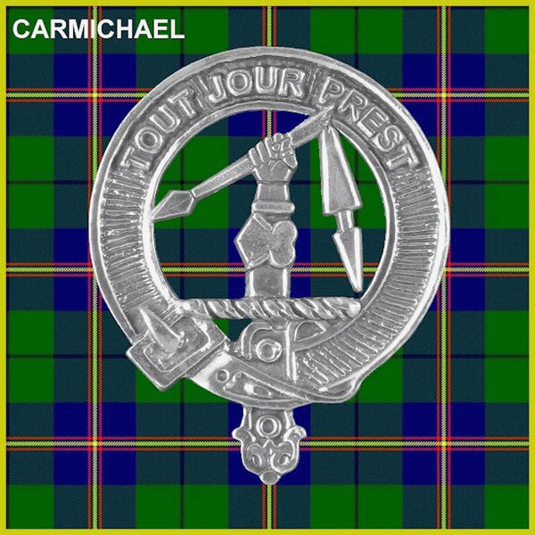 Carmichael Clan Badge Scottish Plaid Brooch