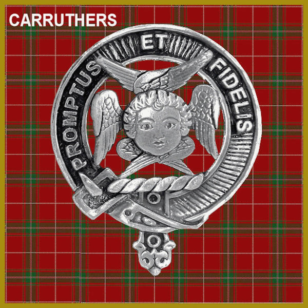 Carruthers Clan Badge Scottish Plaid Brooch