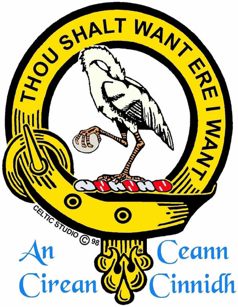 Cranston Clan Badge Scottish Plaid Brooch