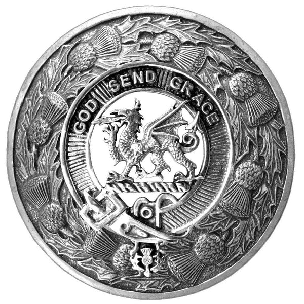 Crichton Clan Badge Scottish Plaid Brooch