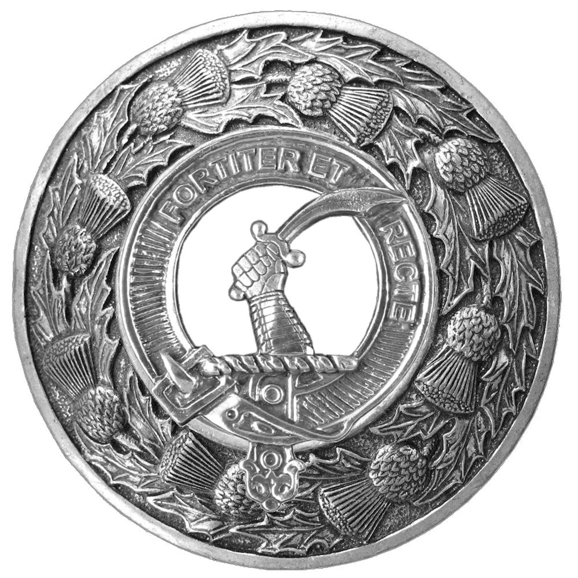 Elliott Clan Badge Scottish Plaid Brooch