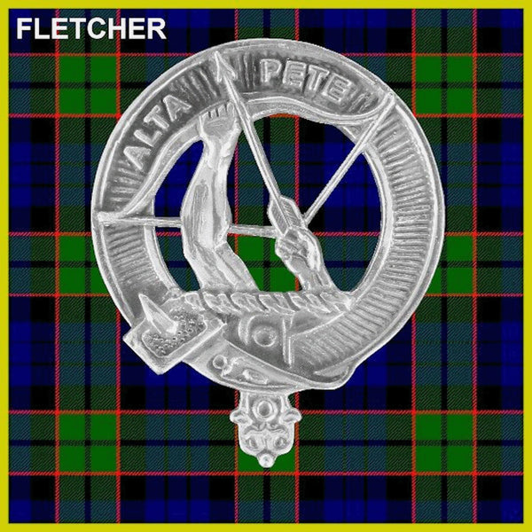 Fletcher Clan Badge Scottish Plaid Brooch