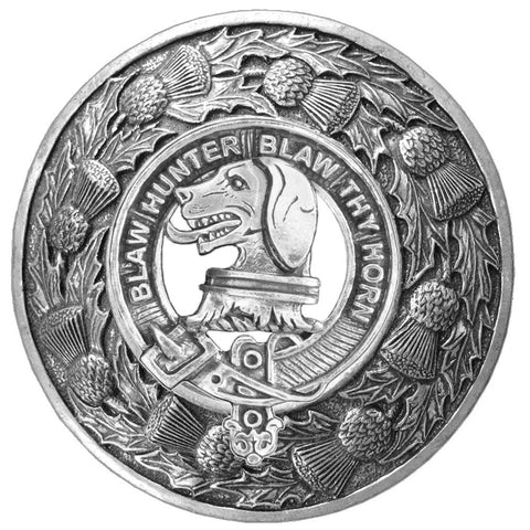 Forrester Clan Badge Scottish Plaid Brooch