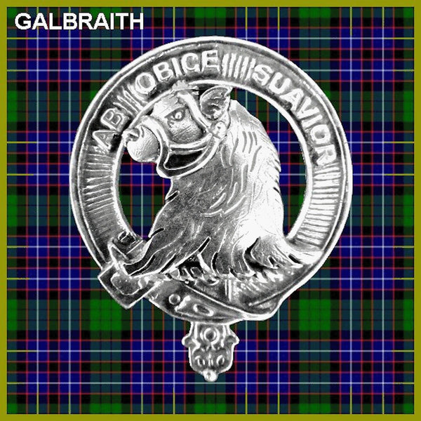 Galbraith Clan Badge Scottish Plaid Brooch