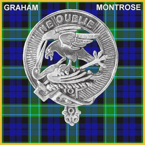 Graham (Montrose) Clan Badge Scottish Plaid Brooch